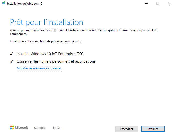 Passer de Windows 10 édition Professionnel ou Famille à l'édition IoT Enterprise LTSC 2021 sans perte de données : C'est possible !