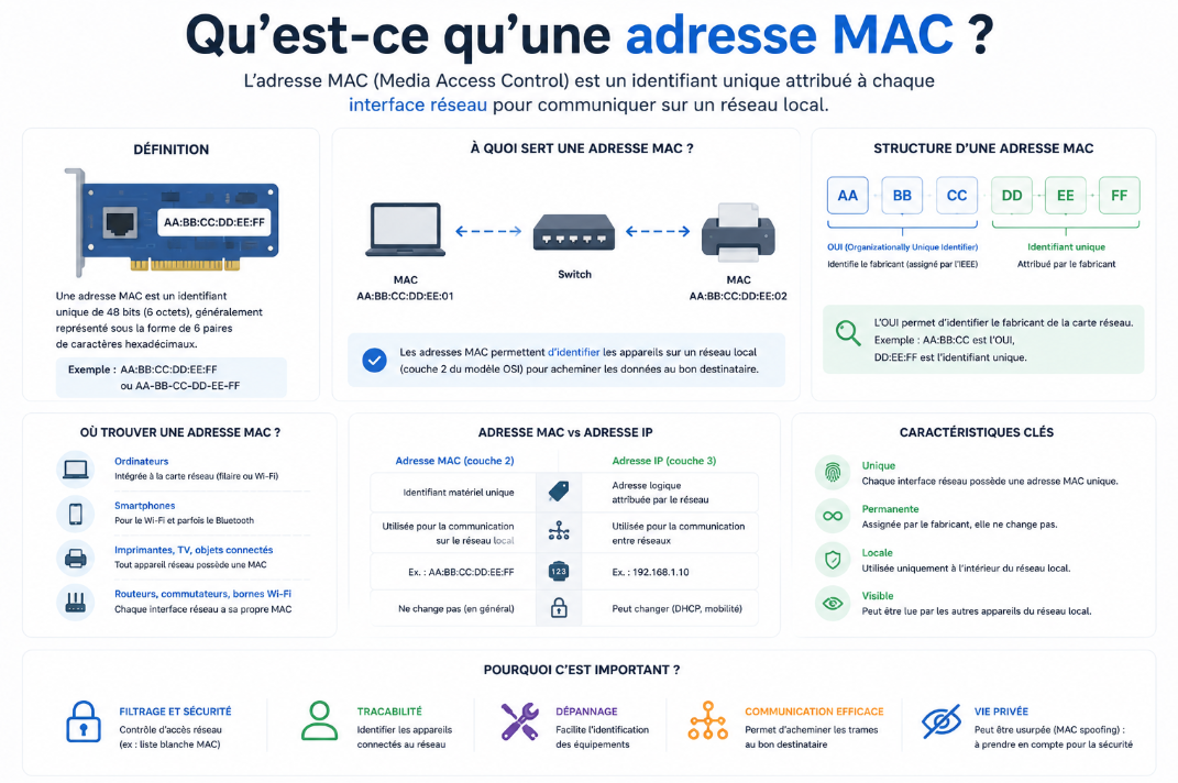 Introduction aux Réseaux Informatiques : Qu'est-ce qu'une adresse MAC ?