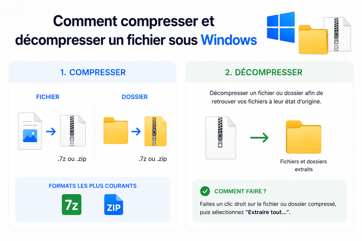 Comment compresser et décompresser un fichier sous Windows 11