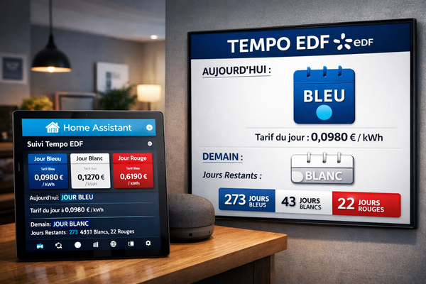 Home Assistant : Afficher le Tempo EDF
