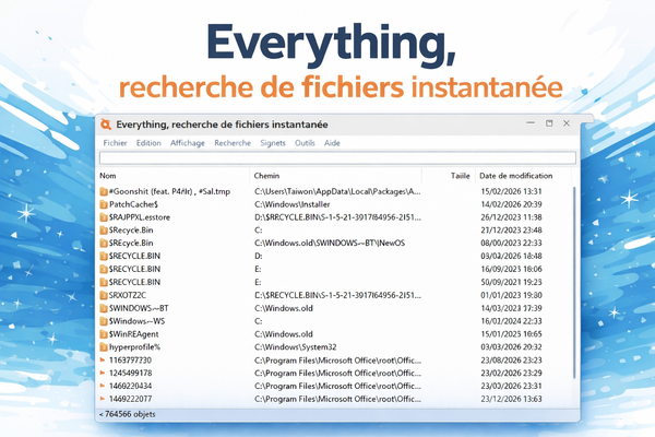 Everything : Alternative plus rapide à la recherche de fichiers Windows