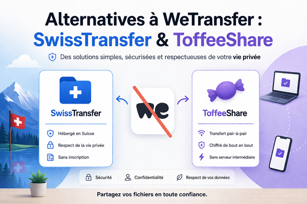 Les alternatives à WeTransfer : SwissTransfer & ToffeeShare