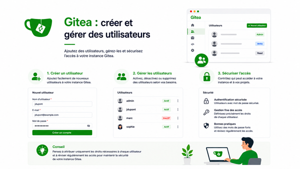 Gitea : Créer et gérer des utilisateurs