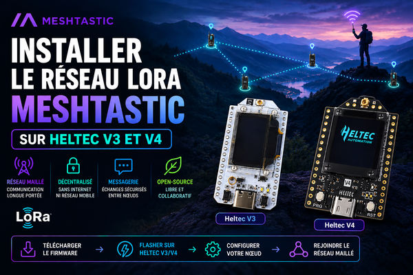 Installer le réseau LoRa Meshtastic sur Heltec V3 et V4